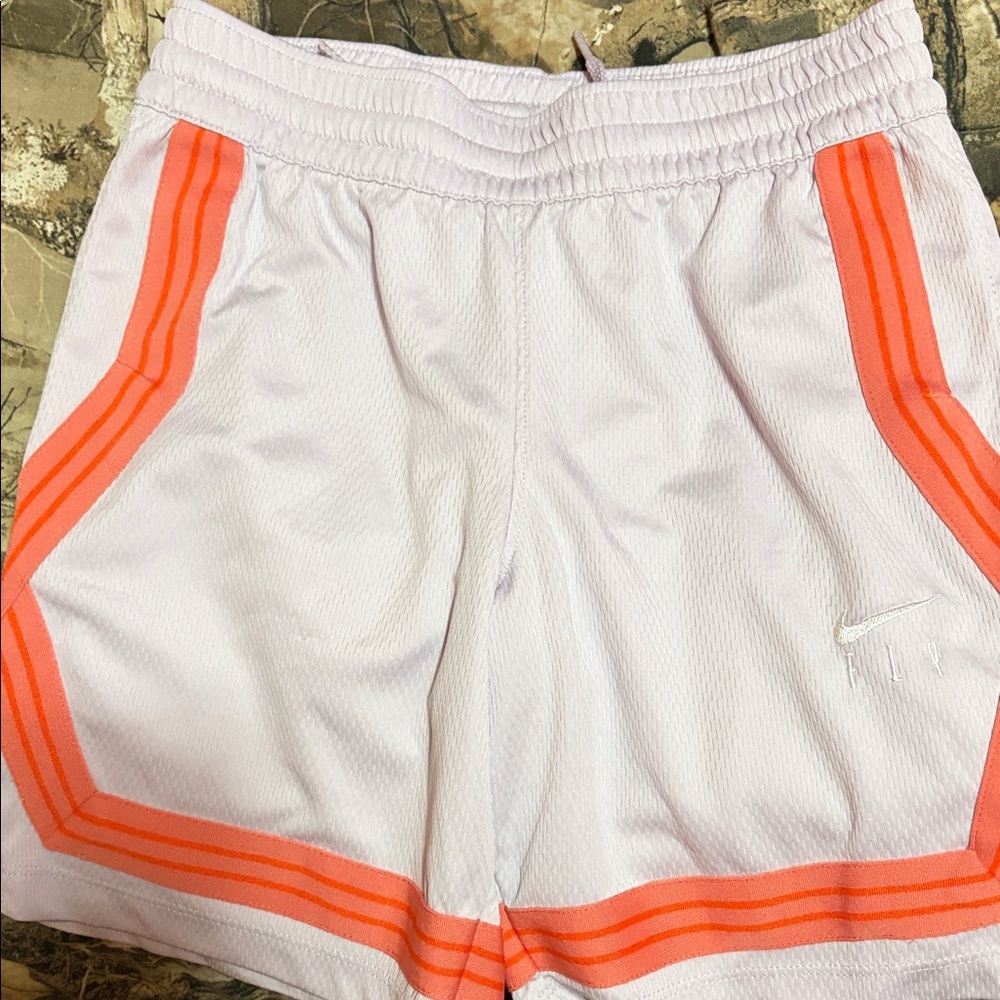 Nike Men's Athletic Shorts in White and Orange